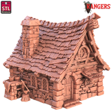 3D Printed STL Miniatures Rangers Small House Set Rangers  28 - 32mm War Gaming D&D