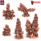 3D Printed STL Miniatures Rangers Bushes Rangers  28 - 32mm War Gaming D&D