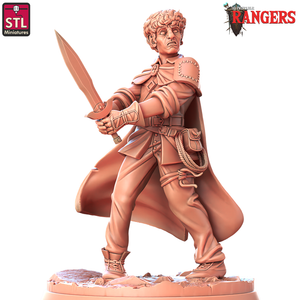 3D Printed STL Miniatures Ranger Companions Set Rangers  28 - 32mm War Gaming D&D