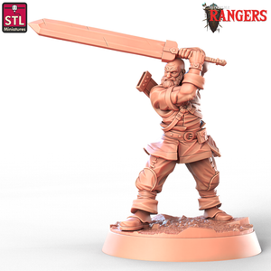 3D Printed STL Miniatures Ranger Companions Set Rangers  28 - 32mm War Gaming D&D