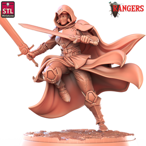 3D Printed STL Miniatures Elf Female Ranger A Rangers  28 - 32mm War Gaming D&D