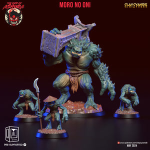 3D Printed Clay Cyanide Moro no Oni Set The Gate of Ashura 28 32 mm D&D