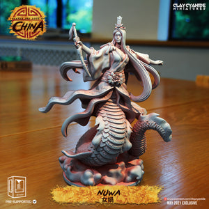 3D Printed Clay Cyanide Nuwa Goddess Legends and Gods Of China 28 32 mm D&D