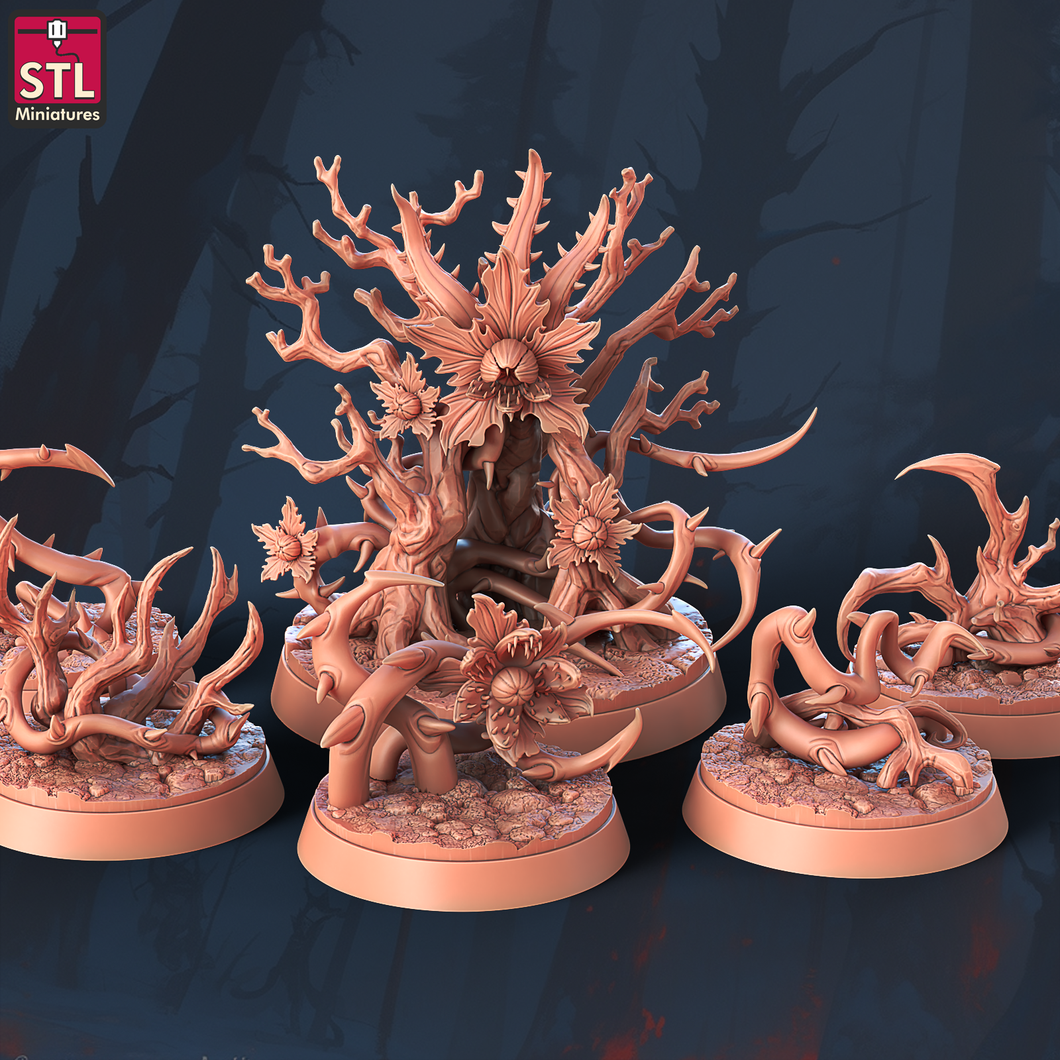 3D Printed STL Miniatures Dark Roots  28 - 32mm War Gaming D&D