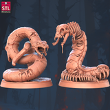 3D Printed STL Miniatures Ghoul Snake Set 28 - 32mm War Gaming D&D