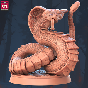 3D Printed STL Miniatures Giant Snake Set 28 - 32mm War Gaming D&D