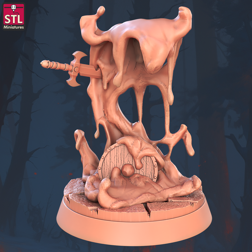 3D Printed STL Miniatures Slimes Set 28 - 32mm War Gaming D&D