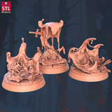 3D Printed STL Miniatures Slimes Set 28 - 32mm War Gaming D&D