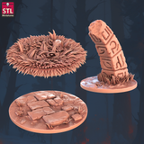 3D Printed STL Miniatures Floating Islands Set 28 - 32mm War Gaming D&D