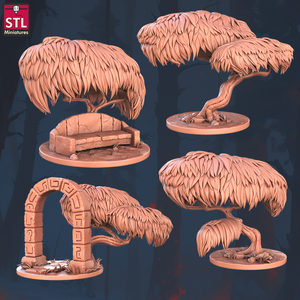 3D Printed STL Miniatures Floating Islands Set 28 - 32mm War Gaming D&D