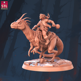 3D Printed STL Miniatures Mounted Raider Set 28 - 32mm War Gaming D&D