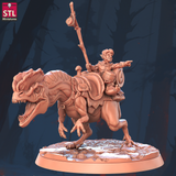 3D Printed STL Miniatures Mounted Raider Set 28 - 32mm War Gaming D&D