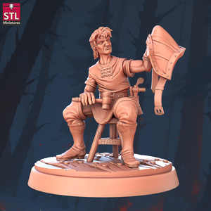 3D Printed STL Miniatures Saddlemaker Set 28 - 32mm War Gaming D&D