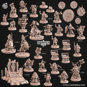 3D Printed Cast n Play Dwarven Mapstone Cartographer Dwarven Legacy Set 28mm 32mm D&D