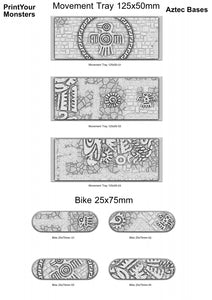 3D Printed Fantastic Plants and Rocks Movement Tray Aztec Bases Set 3