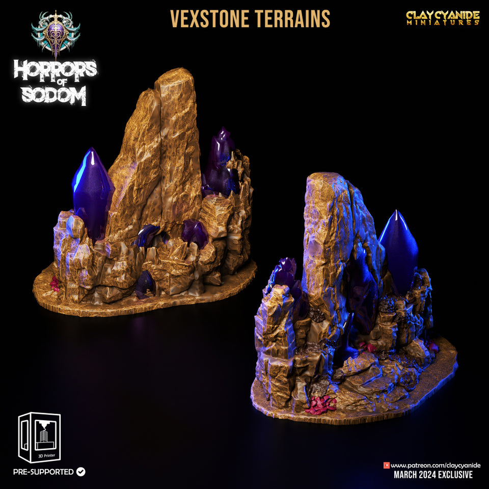 3D Printed Clay Cyanide Horrors of Sodom Vexstone Terrains 28 32 mm D&D