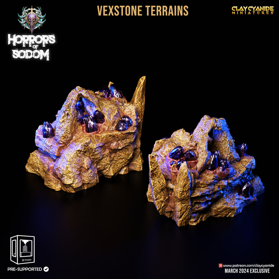 3D Printed Clay Cyanide Horrors of Sodom Vexstone Terrains 28 32 mm D&D