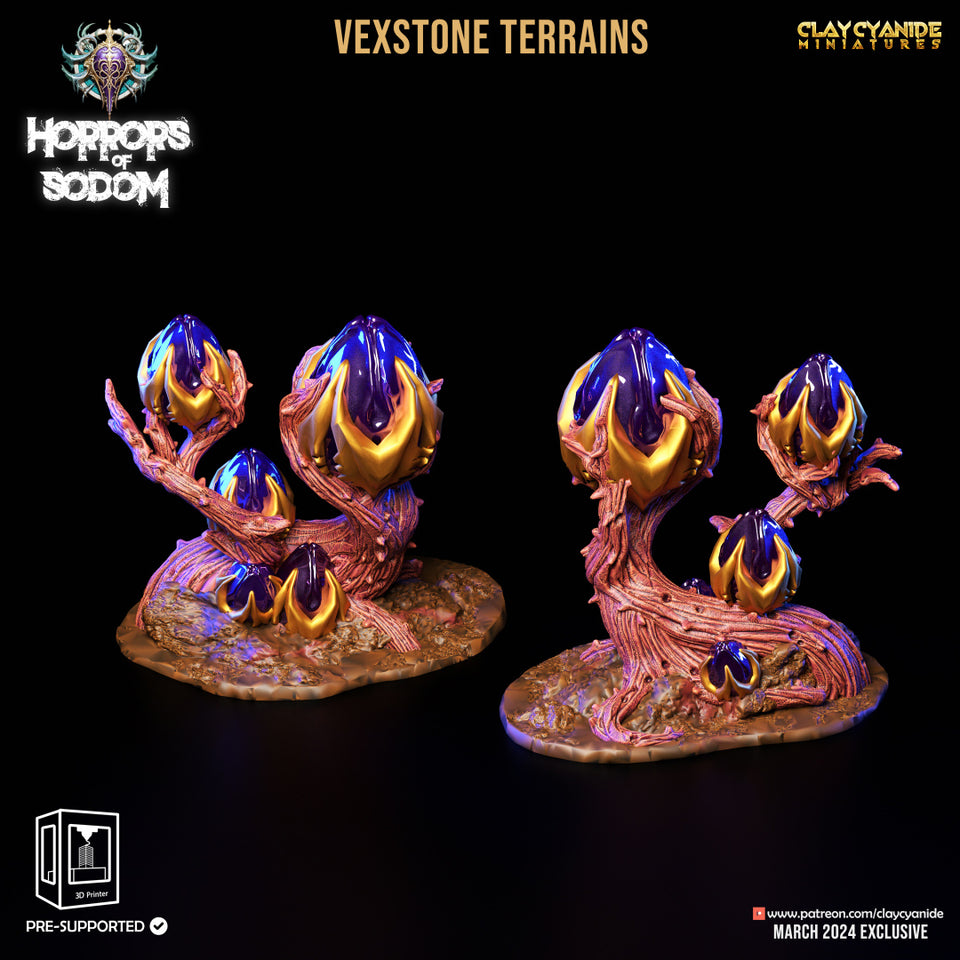 3D Printed Clay Cyanide Horrors of Sodom Vexstone Terrains 28 32 mm D&D