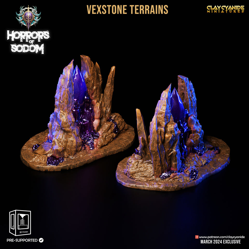 3D Printed Clay Cyanide Horrors of Sodom Vexstone Terrains 28 32 mm D&D