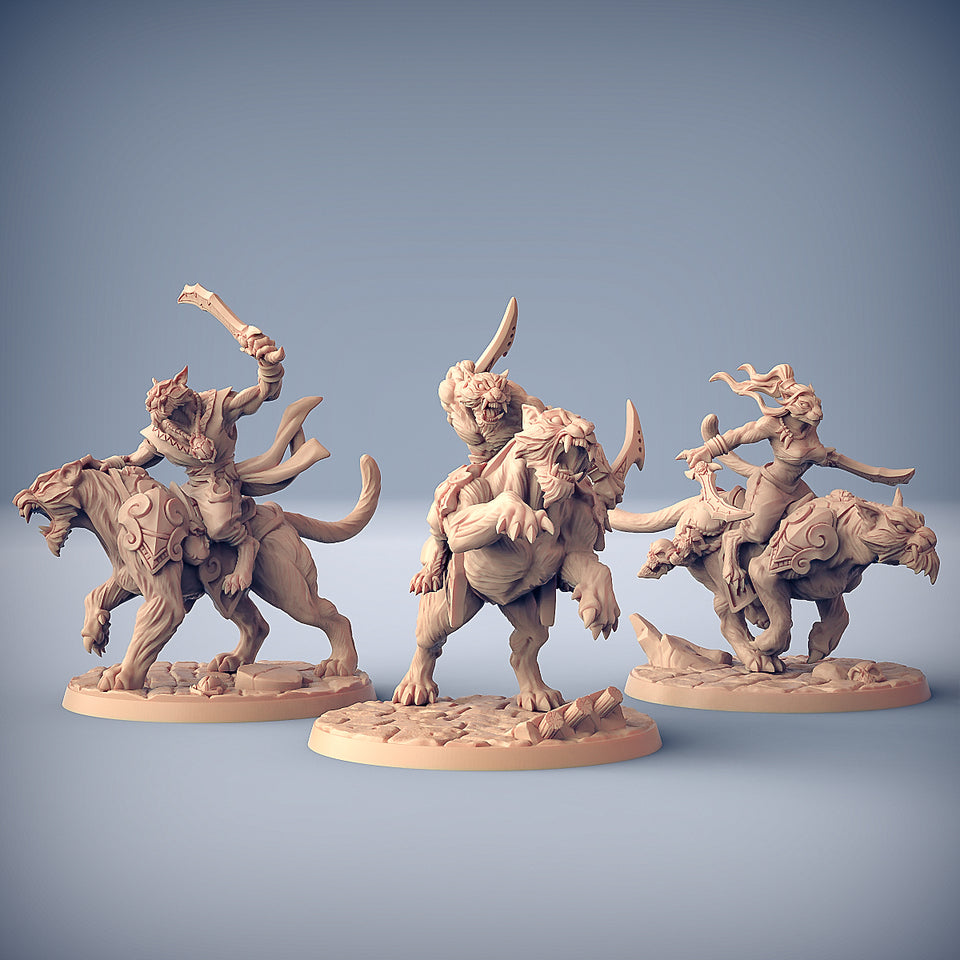 3D Printed Artisan Guild Modular Rakshatiger Riders Rakshakin Headhunters 28mm 32mm