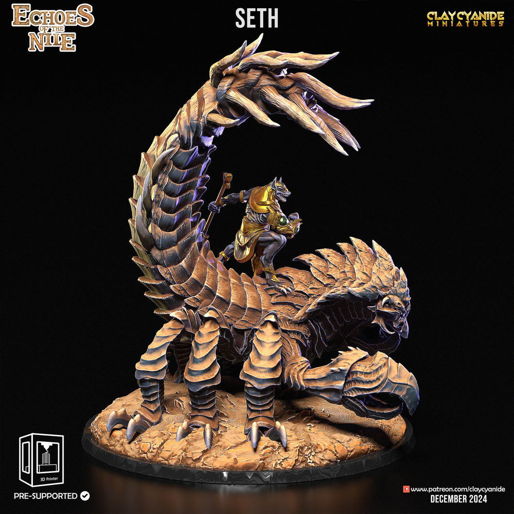 3D Printed Clay Cyanide Seth Giant Scorpion 28 32 mm D&D