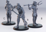 3D Printed Cast n Play - Stable Keepers Farmers 28mm 32mm D&D