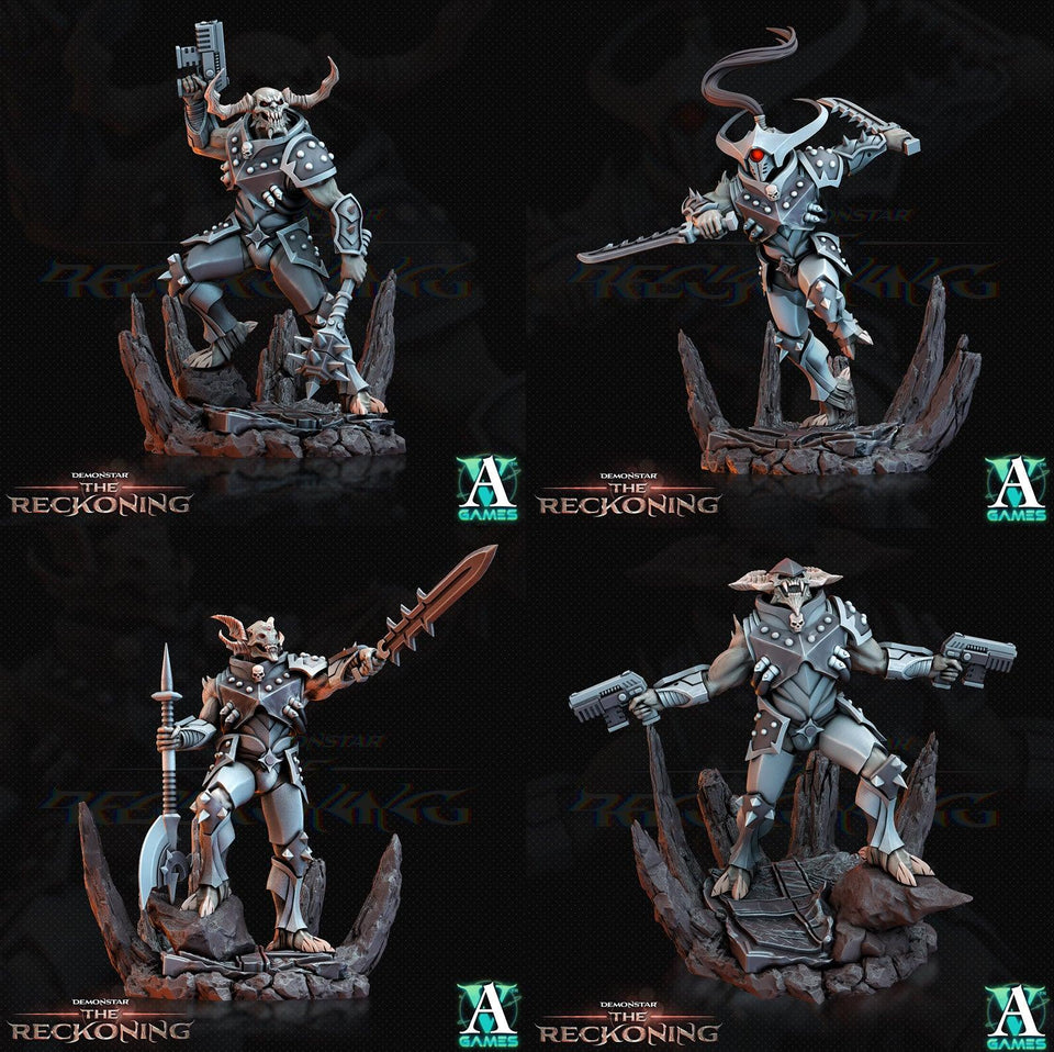 3D Printed Archvillain Games Armari Light Infantry Demonstar - The Reckoning 28 32mm D&D - Charming Terrain