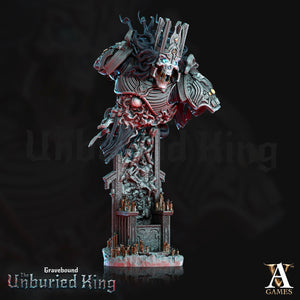 3D Printed Archvillain Games Atrum Rex Bust - Gravebound The Unburied King 28 32mm D&D - Charming Terrain