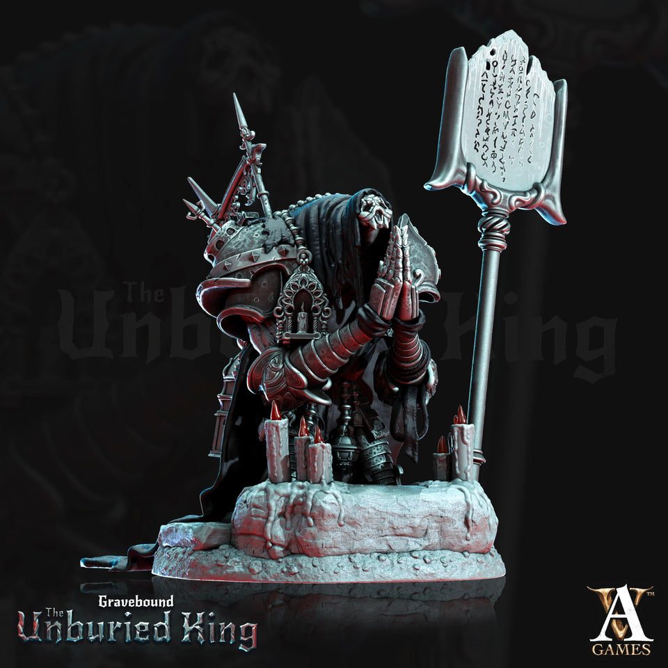 3D Printed Archvillain Games Fulgor Mortis - Gravebound The Unburied King 28 32mm D&D - Charming Terrain