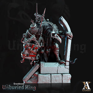 3D Printed Archvillain Games Fulgor Mortis - Gravebound The Unburied King 28 32mm D&D - Charming Terrain