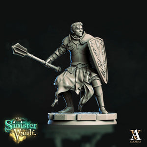 3D Printed Archvillain Games Gharl the Cleric The Sinister Vault 28 32mm D&D - Charming Terrain