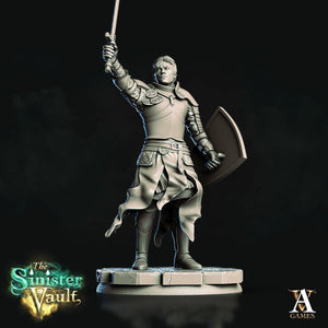 3D Printed Archvillain Games Gharl the Fighter The Sinister Vault 28 32mm D&D - Charming Terrain