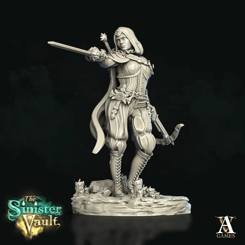 3D Printed Archvillain Games Isabetta of the Dawn Ranger The Sinister Vault 28 32mm D&D - Charming Terrain