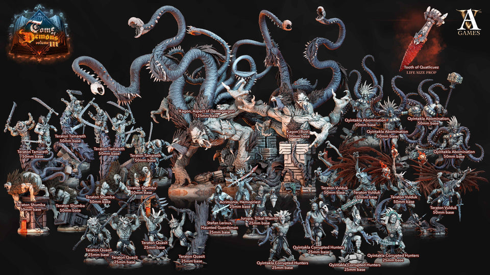 3D Printed Archvillain Games Teraton Tamareth Tome of Demons 28 32mm D&D - Charming Terrain