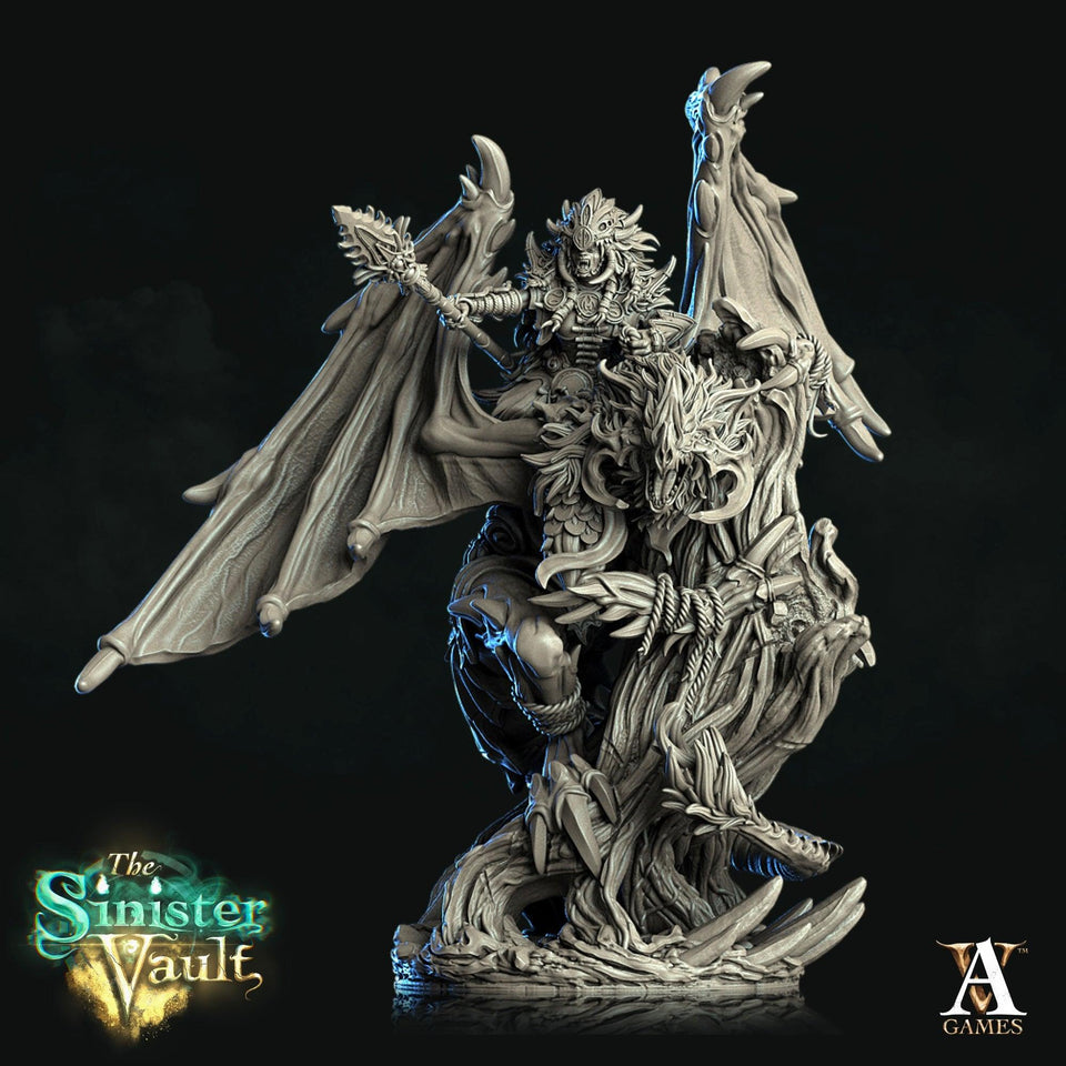 3D Printed Archvillain Games Torgrasyl Draketh Champion The Sinister Vault 28 32mm D&D - Charming Terrain