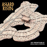 3D Printed Asgard Rising Advanced Dwarven Mines Underground Railroad 28mm - 32mm - Charming Terrain