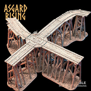 3D Printed Asgard Rising Advanced Dwarven Mines Underground Railroad 28mm - 32mm - Charming Terrain