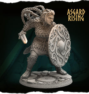 3D Printed Asgard Rising Aidda the Brave Chieftains 28 32 54 mm - Charming Terrain