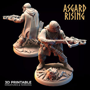 3D Printed Asgard Rising Bandit Deserters Crossbow Modular Warband 28mm - 32mm - Charming Terrain