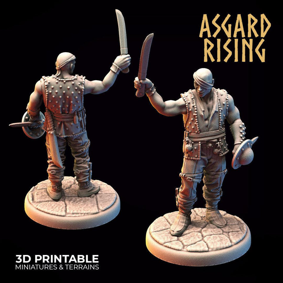 3D Printed Asgard Rising Bandit Outcast Modular Warband 28mm - 32mm Ragnarok D&D - Charming Terrain