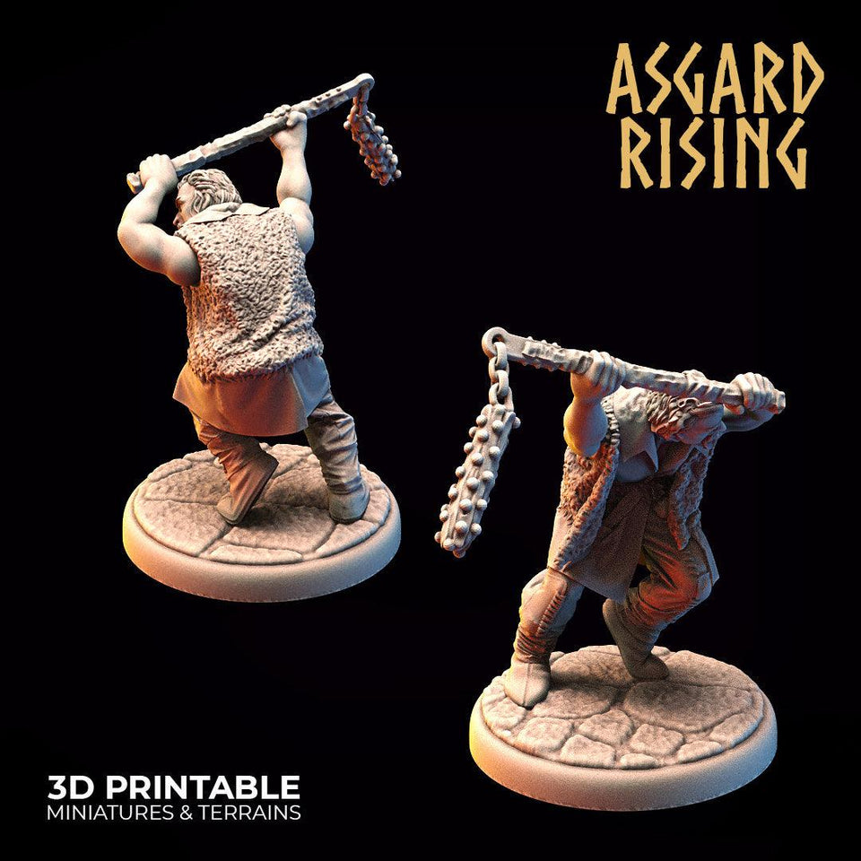 3D Printed Asgard Rising Bandit Outcast Modular Warband 28mm - 32mm Ragnarok D&D - Charming Terrain