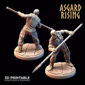 3D Printed Asgard Rising Bandit Outcast Modular Warband 28mm - 32mm Ragnarok D&D - Charming Terrain