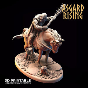 3D Printed Asgard Rising Bandit Riders Deserters Modular Warband 28mm - 32mm - Charming Terrain