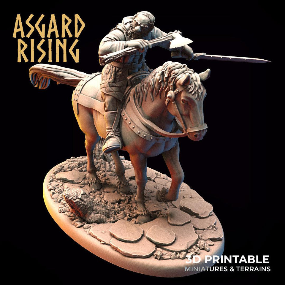 3D Printed Asgard Rising Bandit Riders Outcasts Modular Warband 28mm - 32mm - Charming Terrain