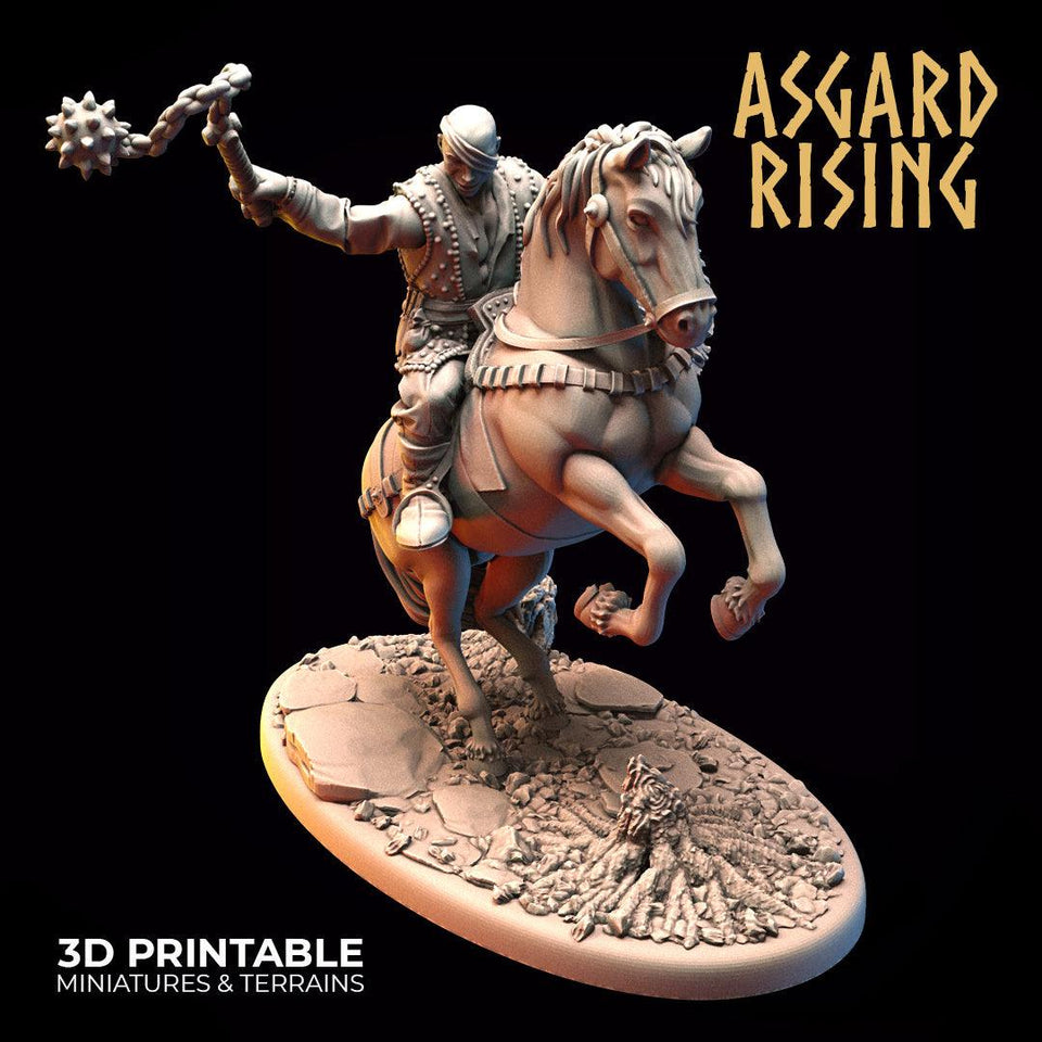 3D Printed Asgard Rising Bandit Riders Outcasts Modular Warband 28mm - 32mm - Charming Terrain