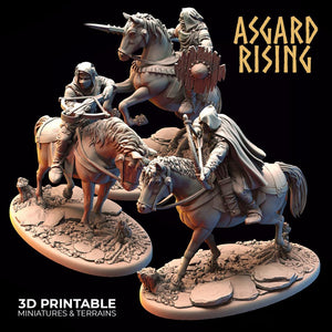 3D Printed Asgard Rising Bandit Riders Rogues Modular Warband 28mm - 32mm - Charming Terrain