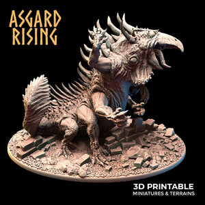 3D Printed Asgard Rising Basilisk #2 King of Serpents - 32mm D&D - Charming Terrain