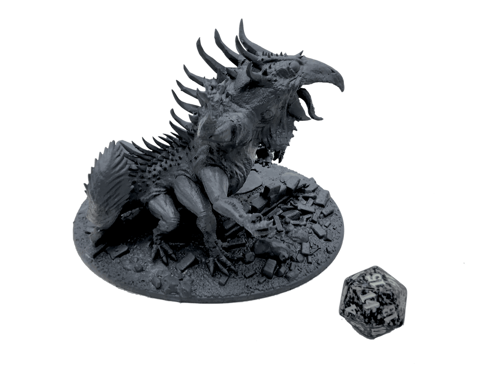 3D Printed Asgard Rising Basilisk #2 King of Serpents - 32mm D&D - Charming Terrain