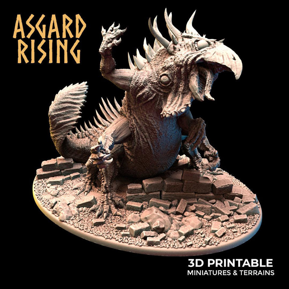 3D Printed Asgard Rising Basilisk #2 King of Serpents - 32mm D&D - Charming Terrain