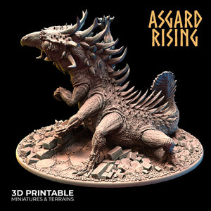 3D Printed Asgard Rising Basilisk #2 King of Serpents - 32mm D&D - Charming Terrain